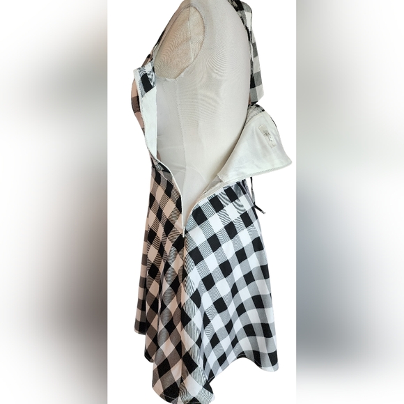 Topdress Women's Vintage Polka Audrey 1950s Halter Dress Black & White Size L - Picture 6 of 12